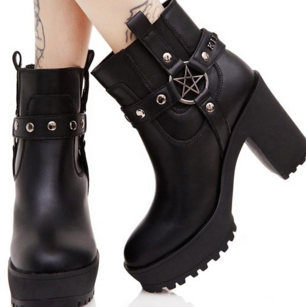 Killstar pentagram boots  sz 10